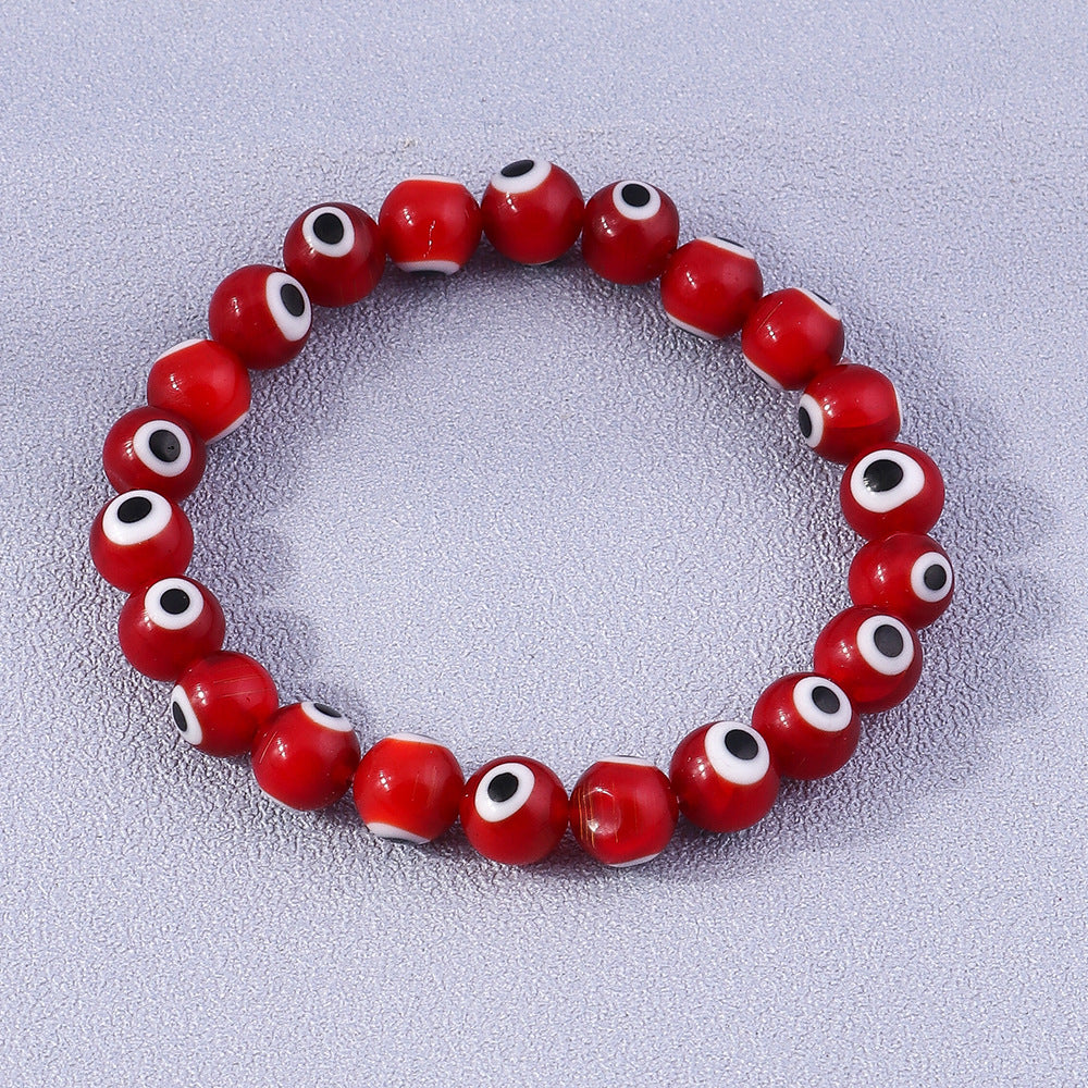 Wholesale Devil Eye Color Beads Resin Bracelet