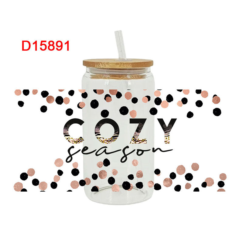 Wholesale Colored Coffee Series 16oz Cup UV DTF Wraps