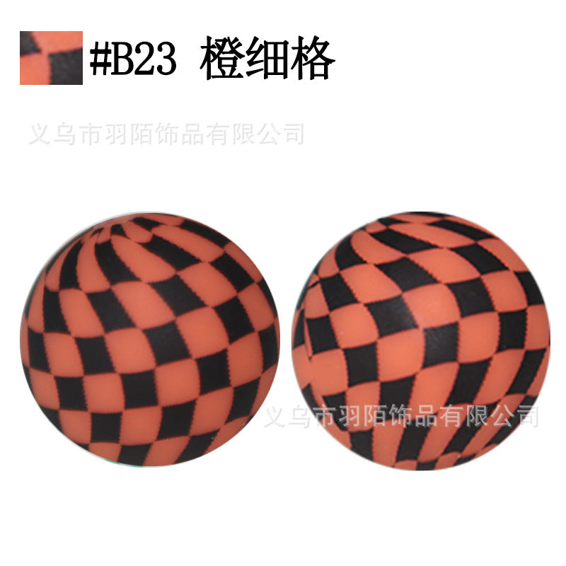 Wholesale 50pcs Silicone Grid Water Transfer Printing Beads