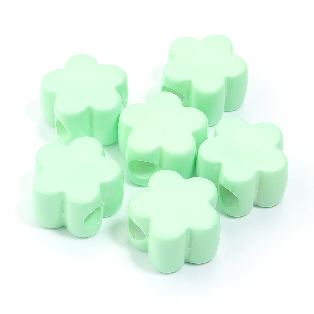 Wholesale 6pcs Acrylic Macaron Color Peach Heart DIY Beads