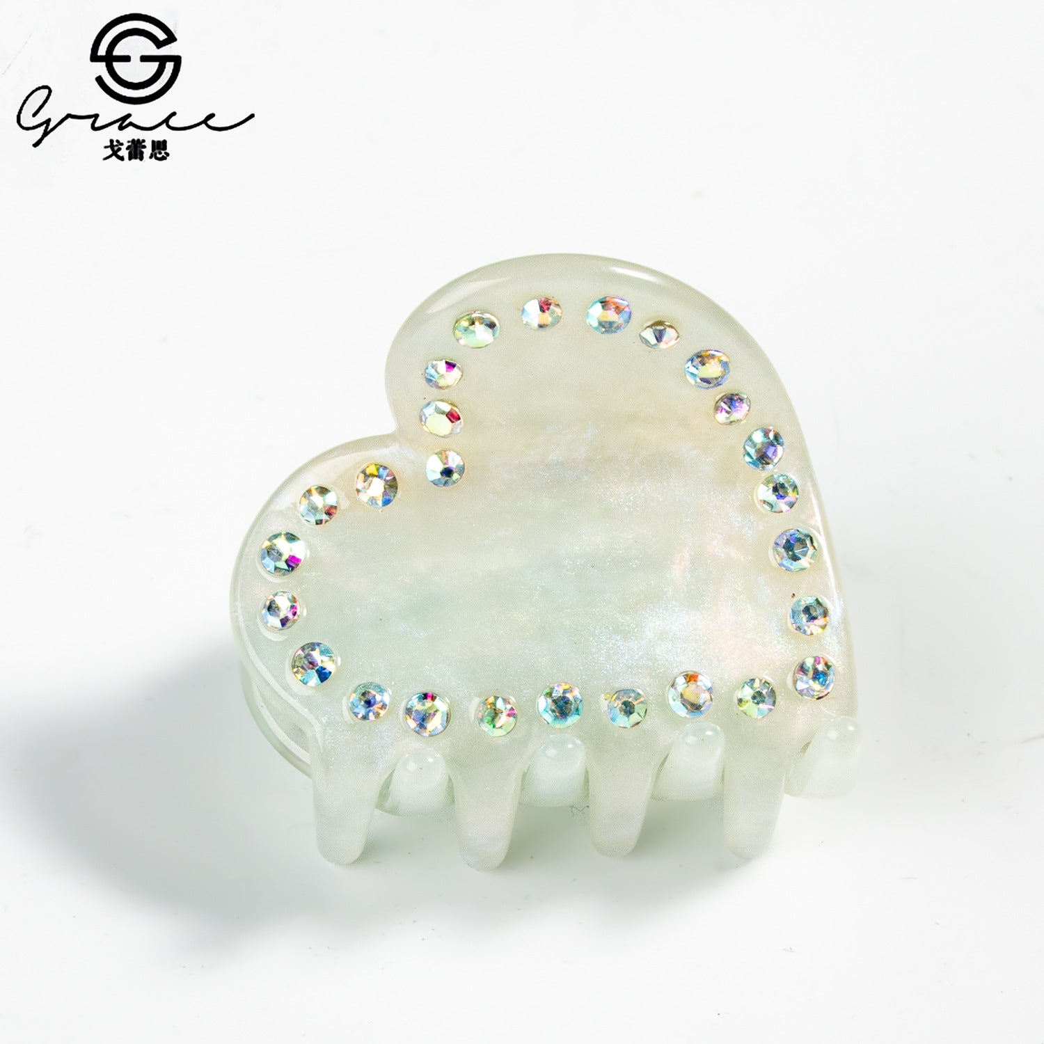 Wholesale Valentine's Day Acetate Heart Shaped Hair Clips