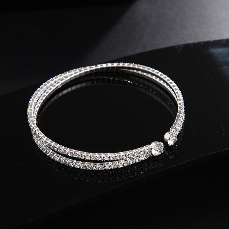Wholesale Diamond Wide Wire Bracelet