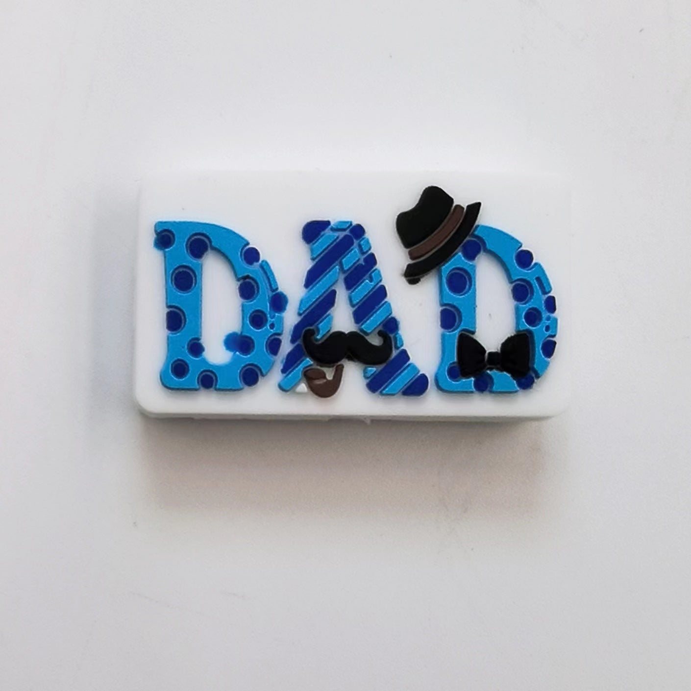 Wholesale 10pcs Father's Day Series Silicone Cartoon Beads