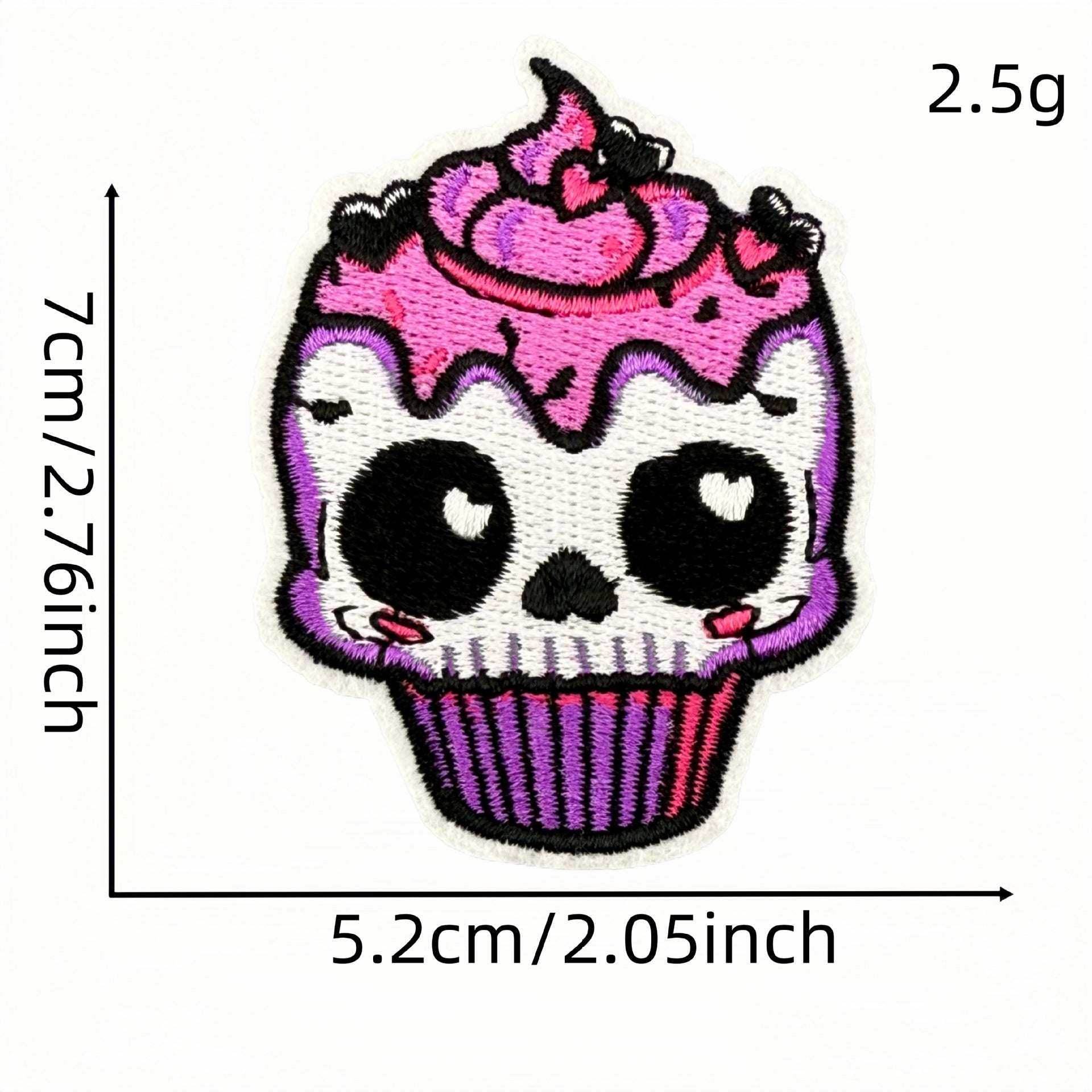 Wholesale Gothic Embroidered Iron On Patch Dark Pink Decorative Badge For Clothing DIY Accessory Trendy Gift