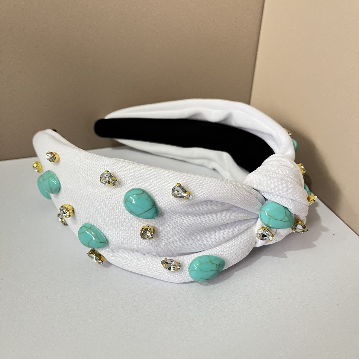 Wholesale Fabric Bohemian Style Knotted Wide-Brimmed Headband