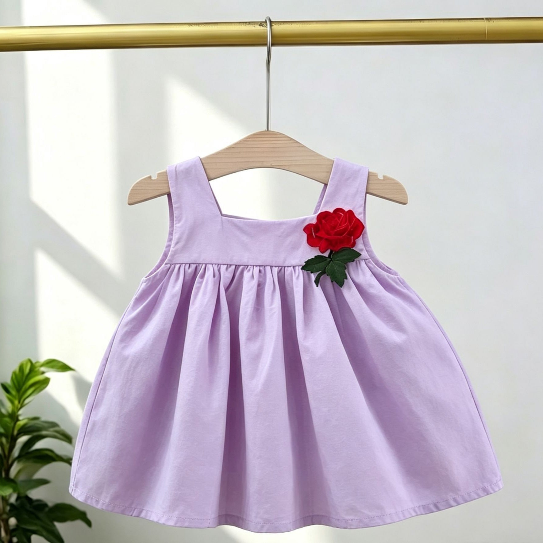 Wholesale Cotton Toddler Girl Dress Embroidery Summer Print Stylish Resale