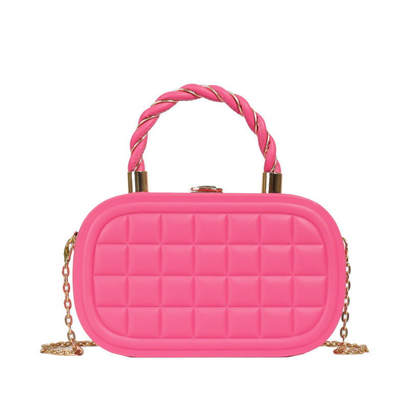 Wholesale  Small Bag  Summer New Fashionable Woven Hand Box Bag