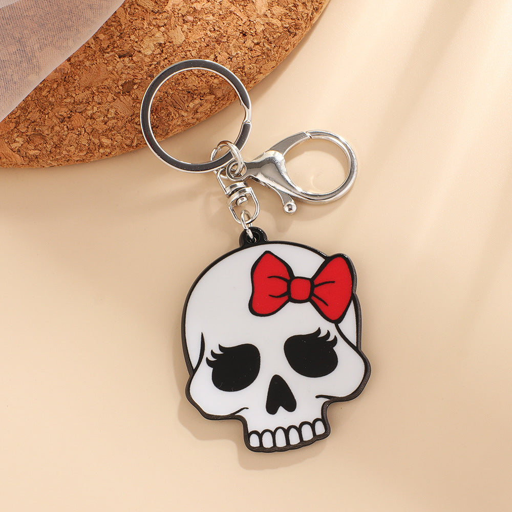 Wholesale Mexican Calavera Acrylic Skull Keychain