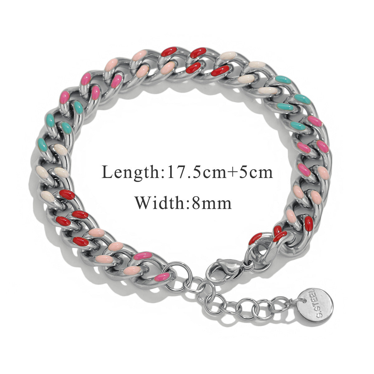 Wholesale Colorful Bracelets for Men and Women Stainless Steel Non-Fading Jewelry