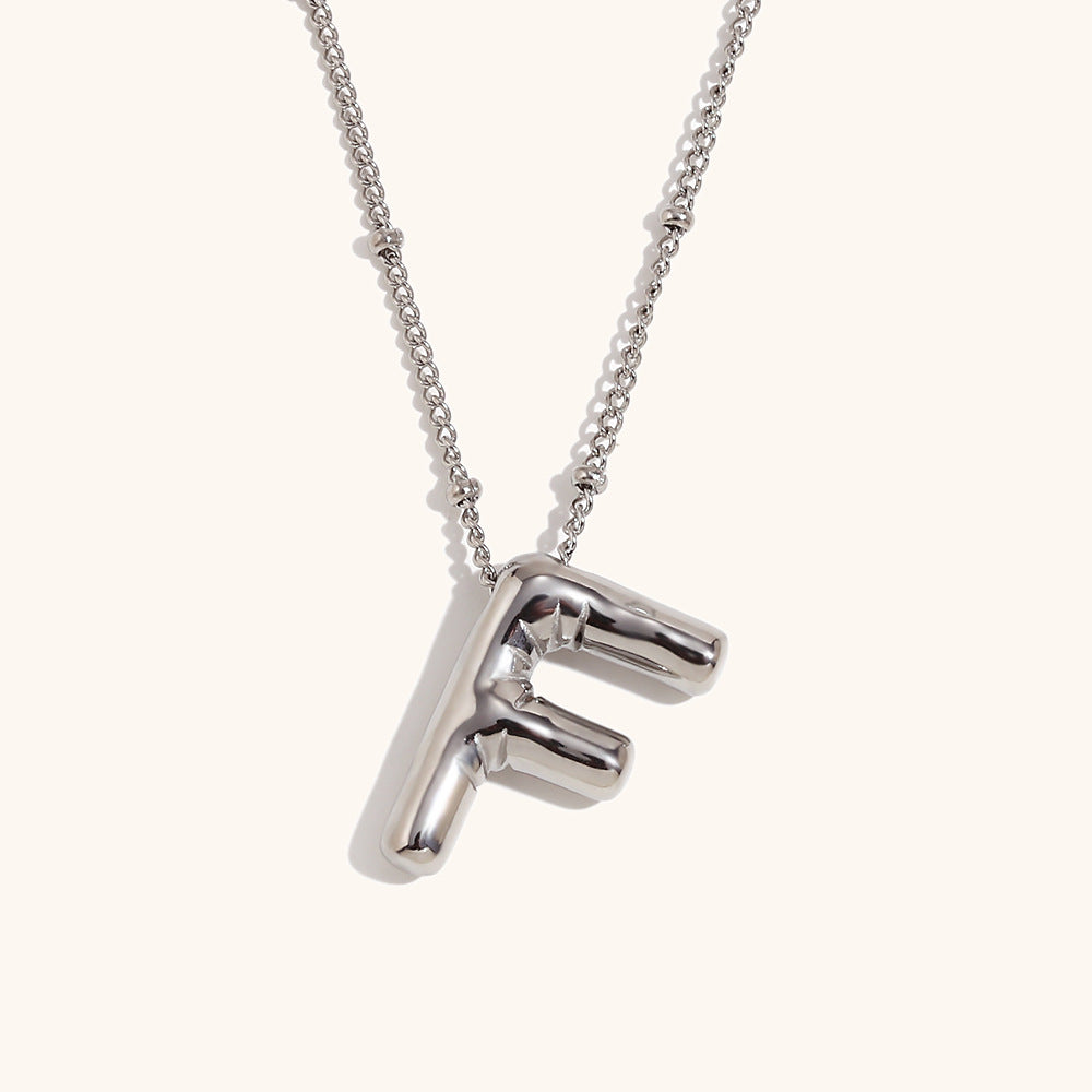 Wholesale Balloon English Stainless Steel Plated 18K Necklace