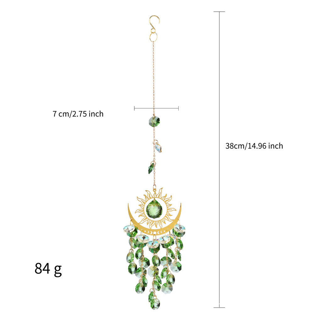 Wholesale Devil' s Eye Sun Moon Crystal Wind Chime