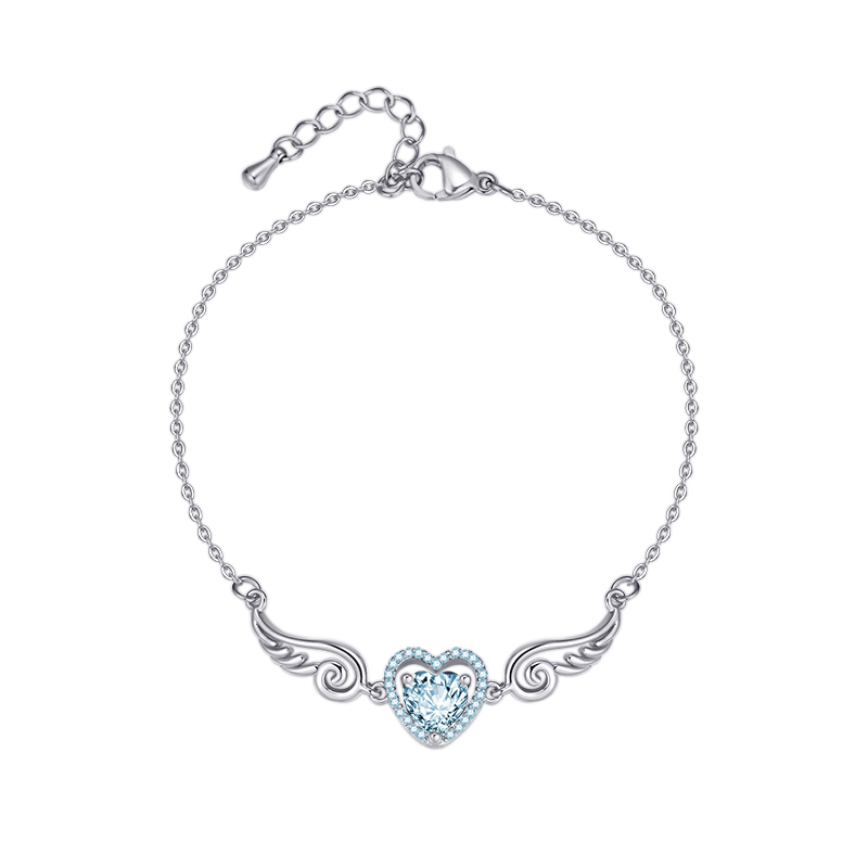 Wholesale Valentine's Day Love Zircon Copper Necklace Bracelet Set