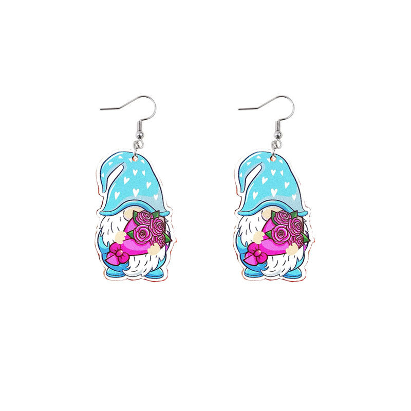 Wholesale Mother's Day Mama Sunflower Wooden Earrings