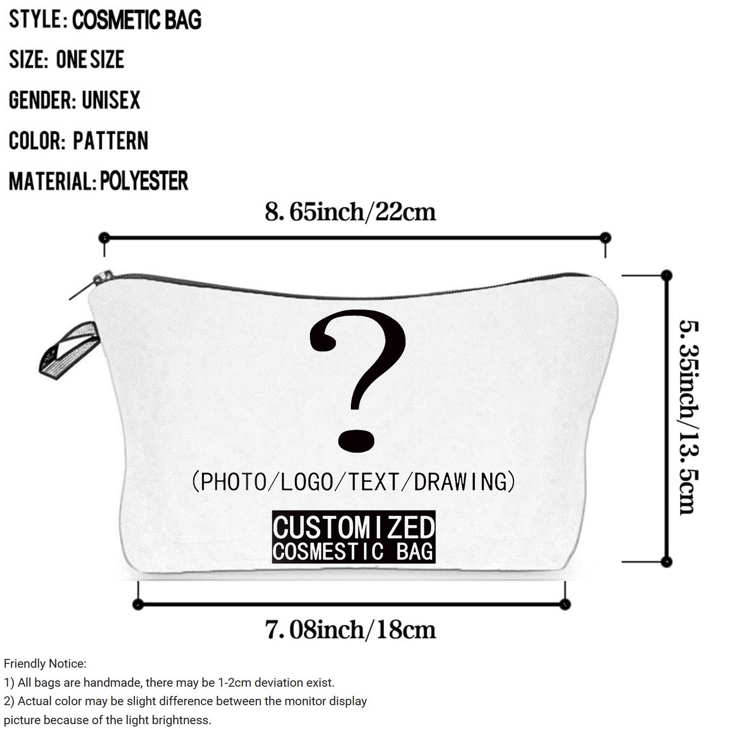 Wholesale Polyester Printed Cosmetic Bag