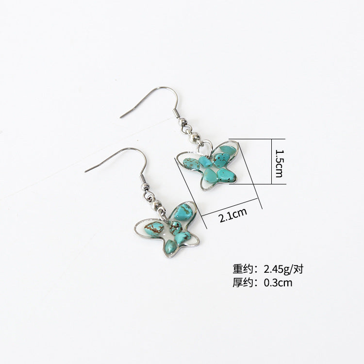 Wholesale 10pcs Creative New Style 925 Silver Turquoise Earrings
