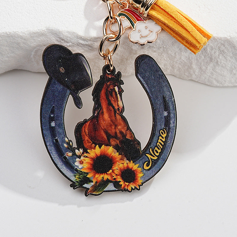 Llavero de girasol acrílico al por mayor