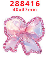 Wholesale Random 30pcs Pink Bow Series Acrylic Flatback
