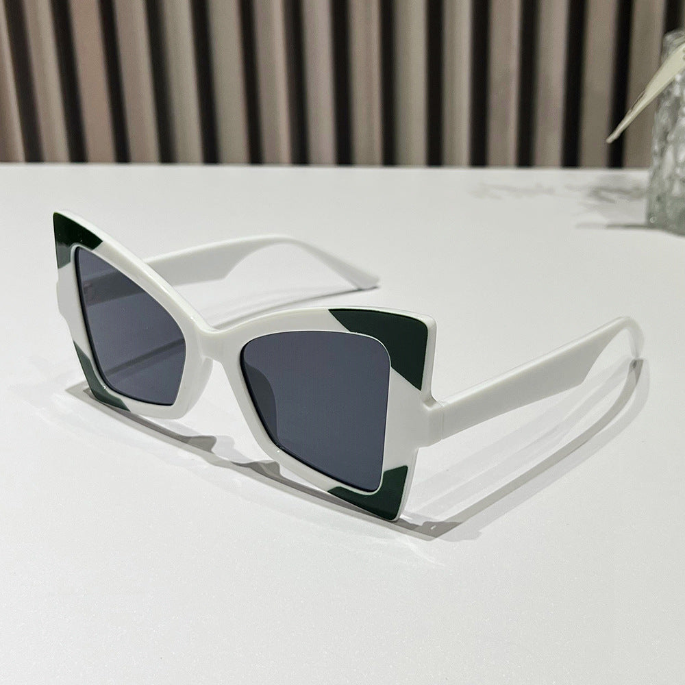 Wholesale Butterfly Cat-eye Colorful Pattern Sunglasses