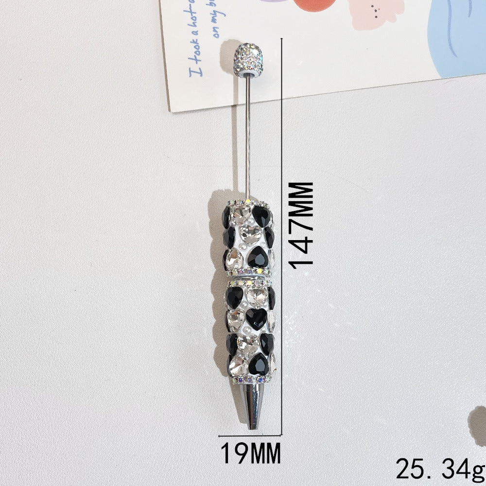 Wholesale 5pcs Heavy Heart Full of Diamond Fancy Beadable Pens