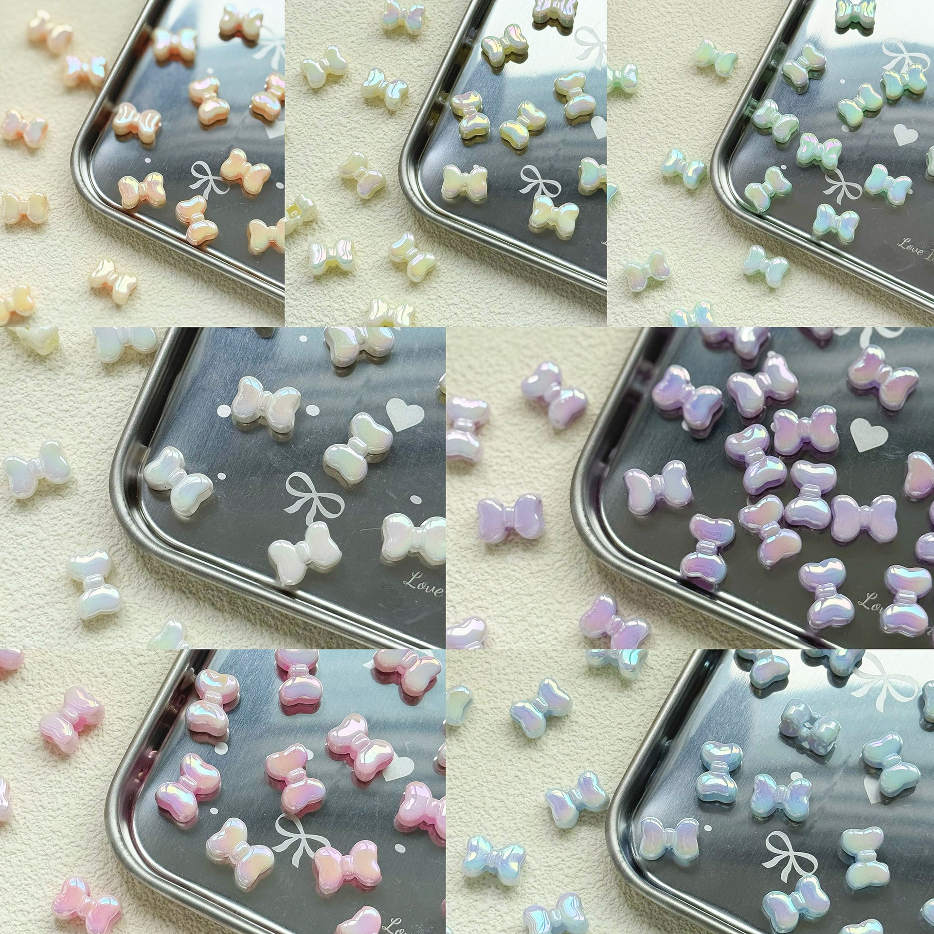 Wholesale 10pcs Four-way bow Acrylic Beads