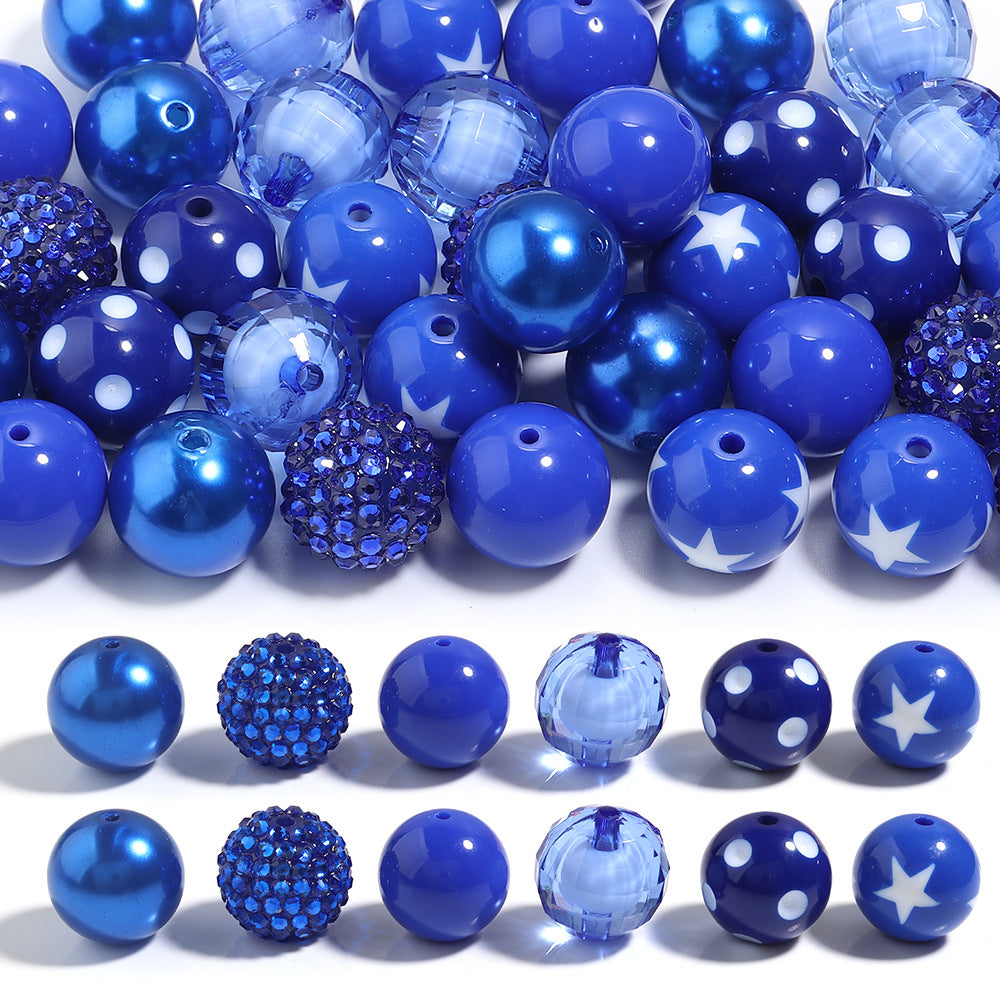 Wholesale 12pcs Candy resin stripe beads 20mm color resin round beads