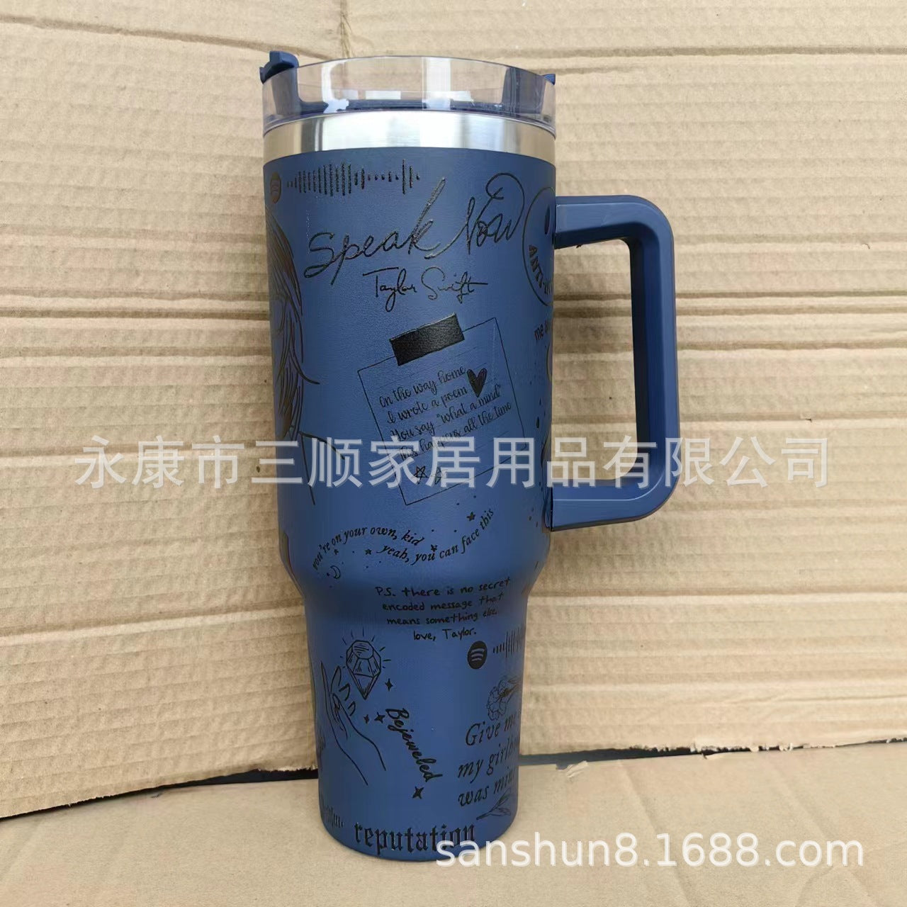 Wholesale 40oz Handle Car Mug Thermos with Straw Car Cooler Tumbler Ice Cup