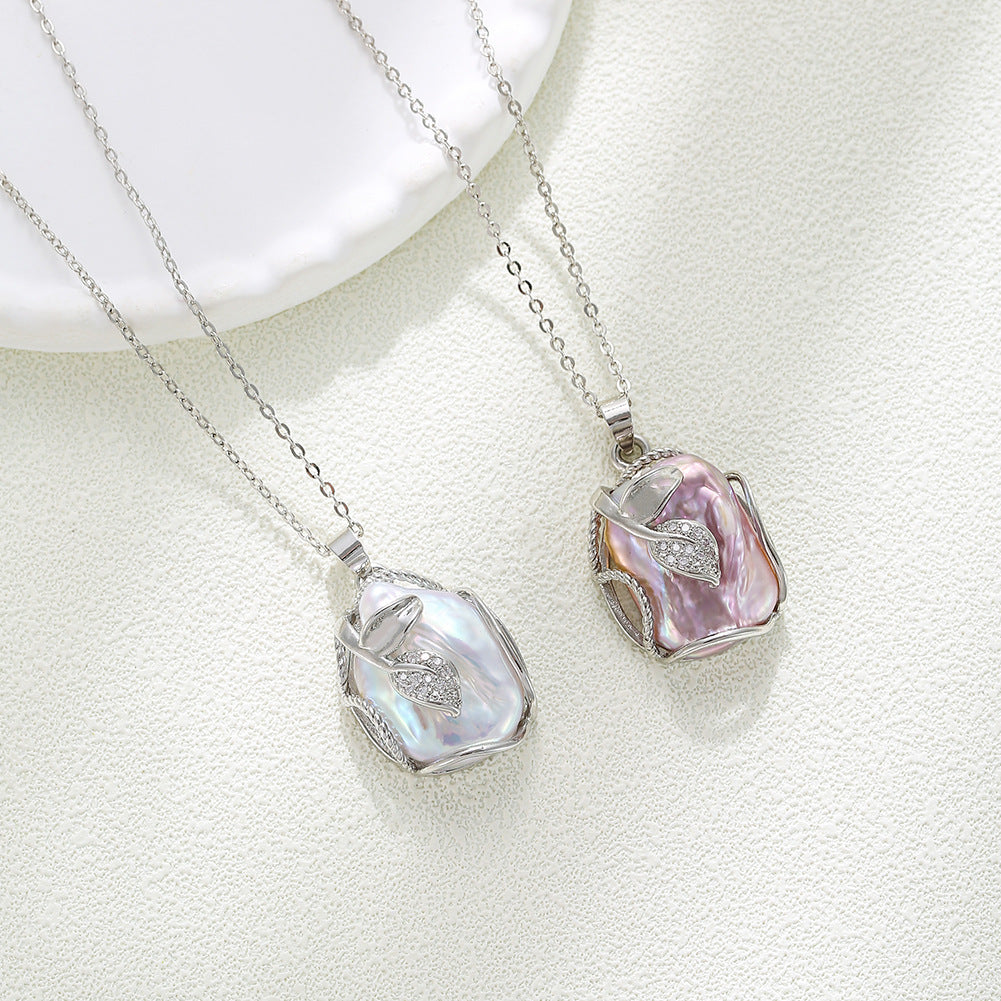 Wholesale Baroque Pendant Freshwater Pearl Luxury Necklace