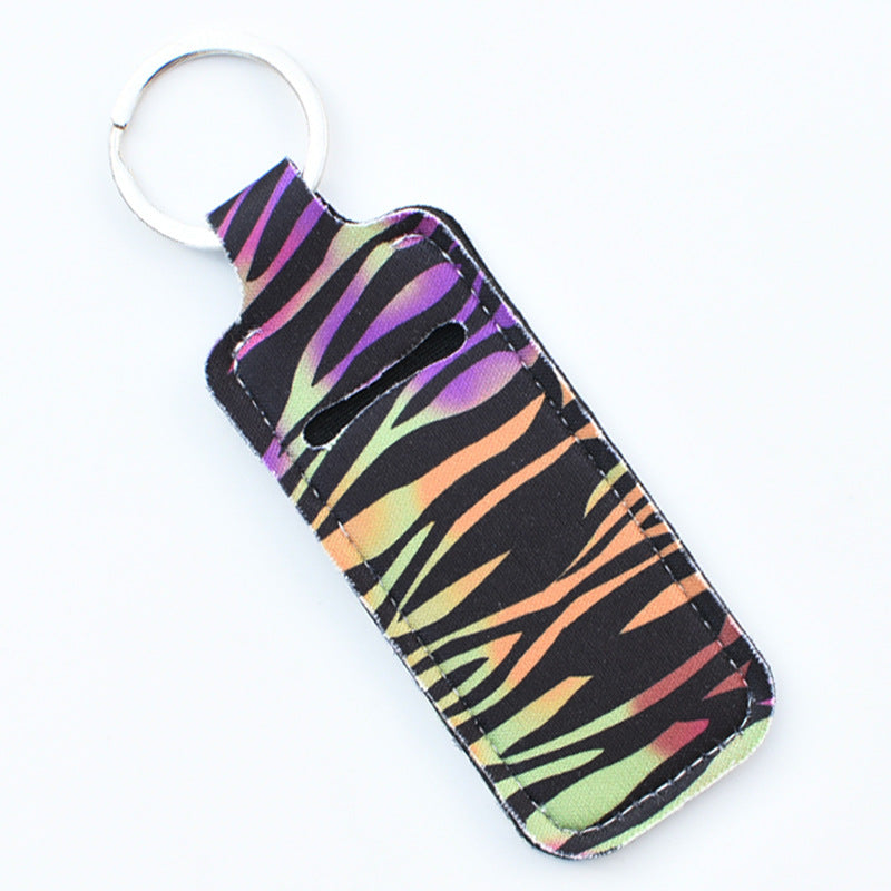 Wholesale Cactus Leopard Print Rose Flower Lipstick Set Keychain