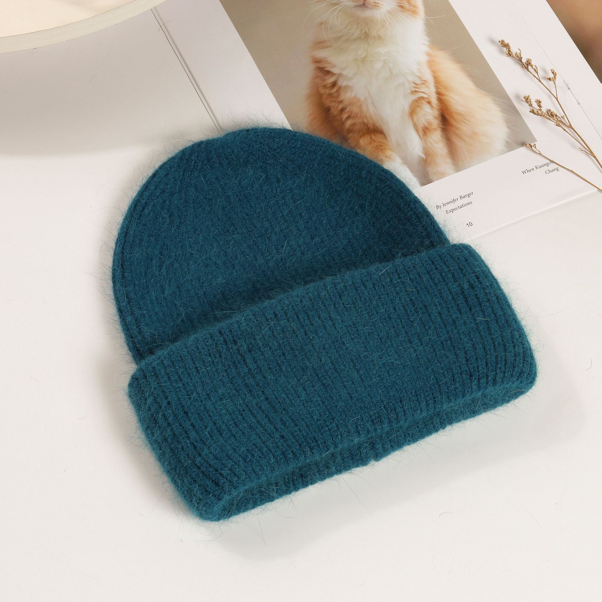 Wholesale Winter Rabbit Fur Knitted Warm Beanie