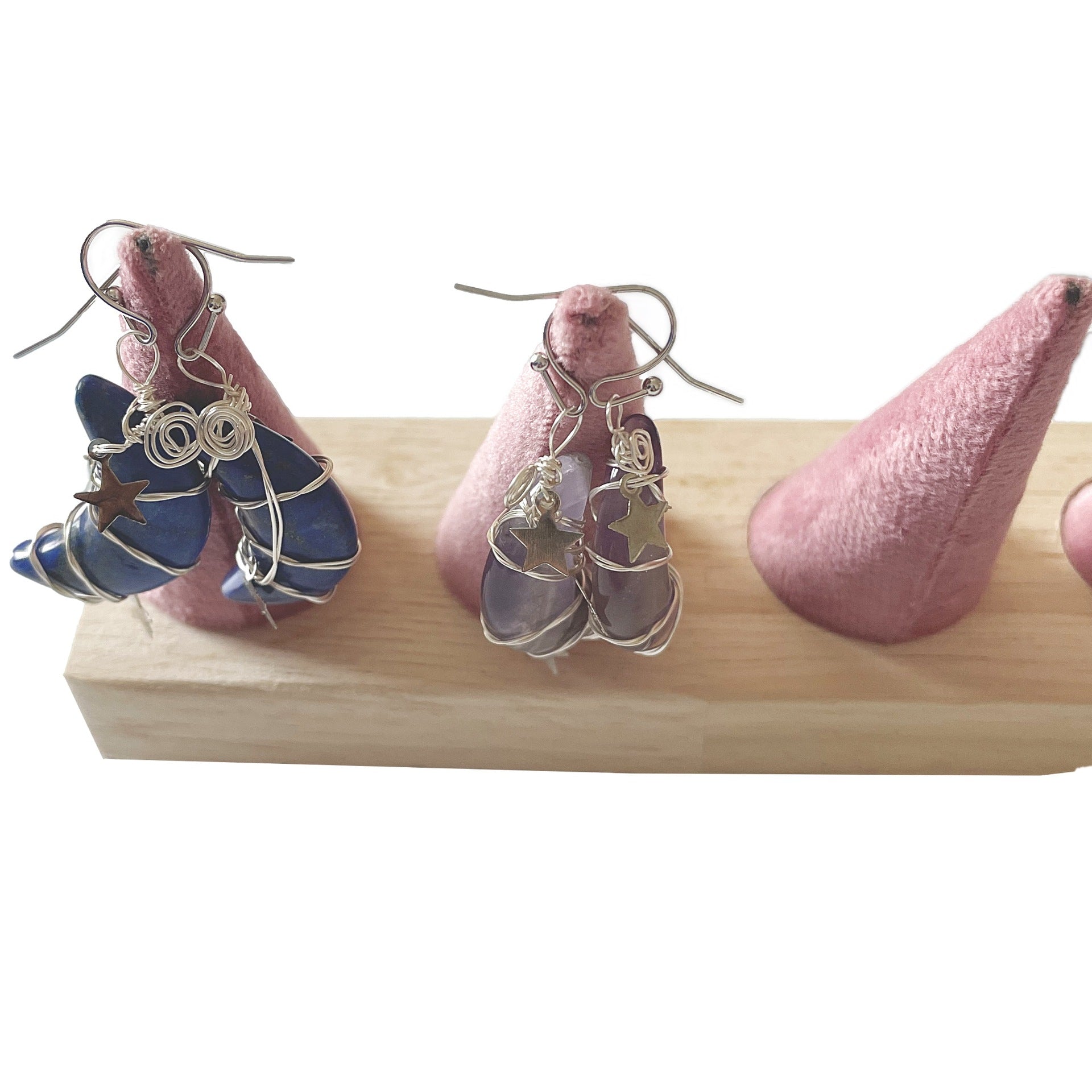 Wholesale  Hot Sale Natural Crystal Moon Diy Fashion Earrings