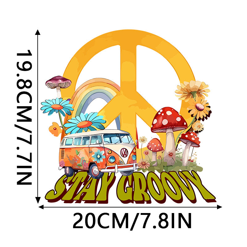 Wholesale 10pcs Colorful Flower Cartoon Mushroom UV DTF Ready to Press Transfers Wraps