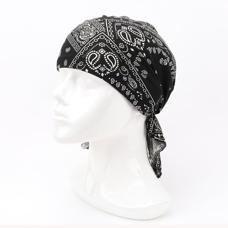 Wholesale Cashew Flower Pirate Hat Bandana Polyester Hat
