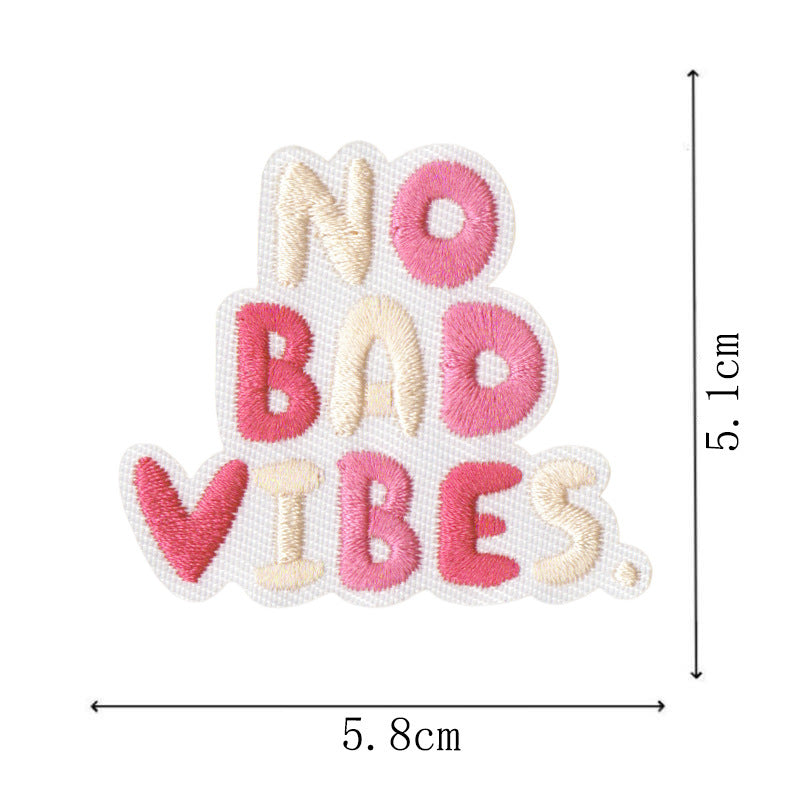 Wholesale Cartoon Pink Embroidered Patch With Heating Glue Backing DIY Fashion Accessory For Bags Clothes Shoes Towels