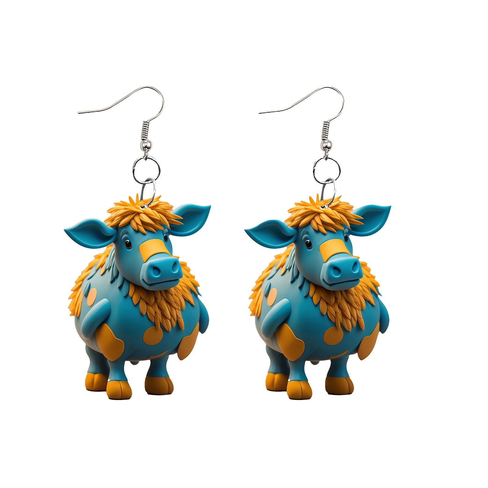 Wholesale Cartoon Cute Farm Yak Creative Acrylic Earrings