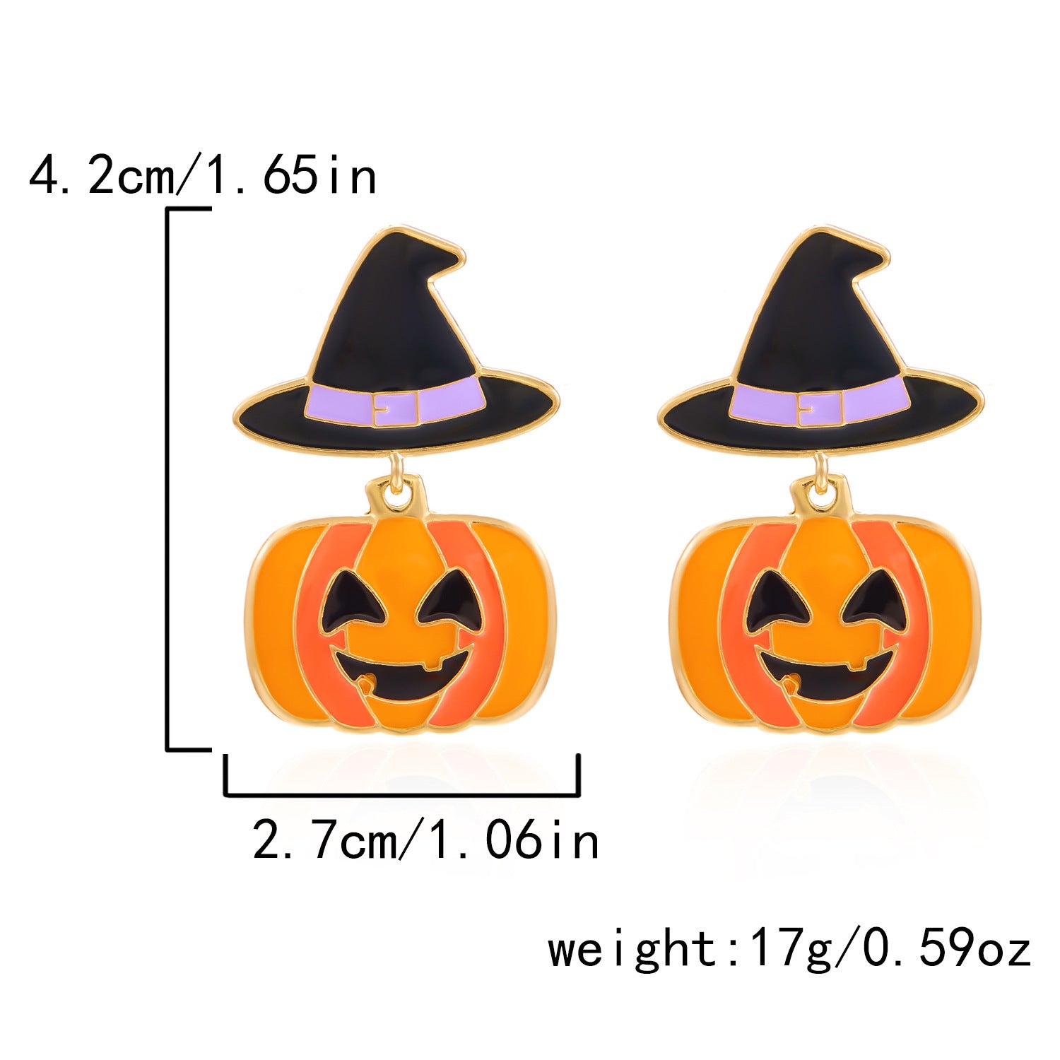 Wholesale  Pumpkin Skull Bat Earrings