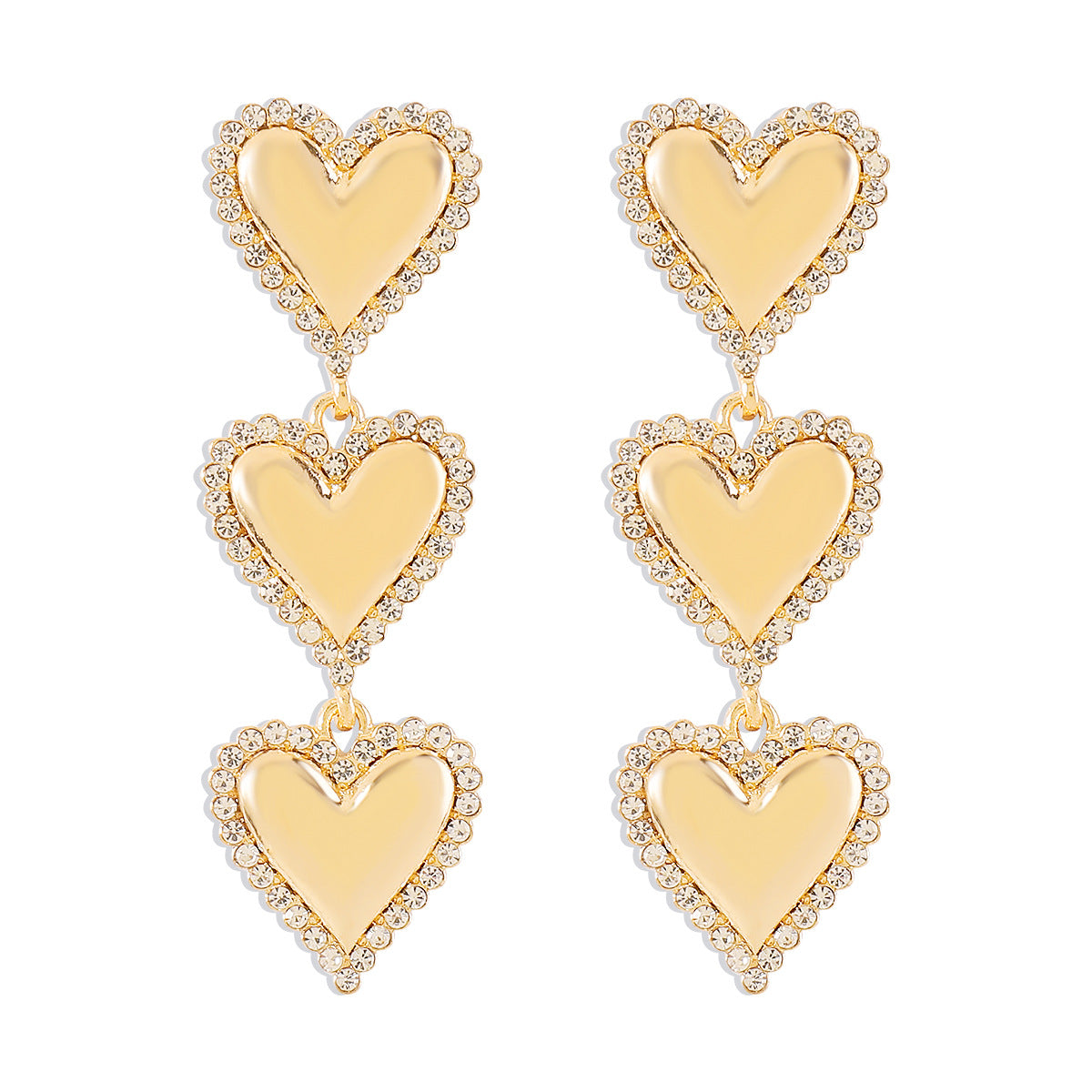 Wholesale Valentine's Day Vintage Multi-Layered Heart Earrings