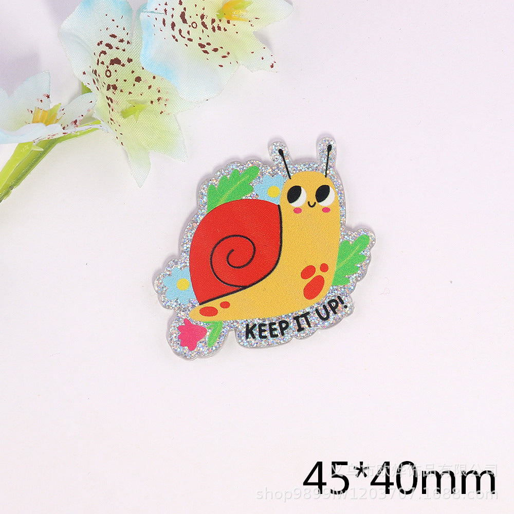 Wholesale 10pcs/pack New Loose Pink Cartoon Medical Bee Bag Jewelry Acrylic Pin Cute DIY Patch Accessories