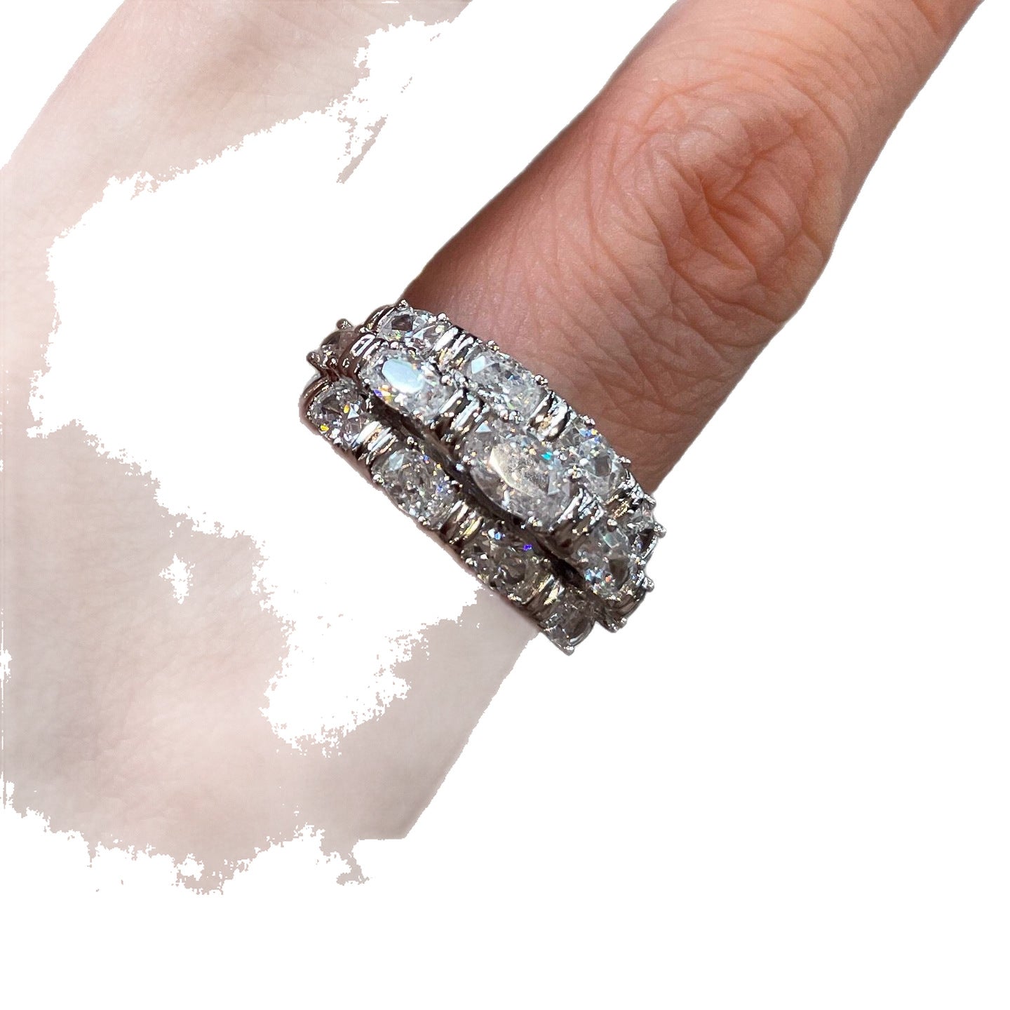 Wholesale Stacked Heavy Industry Diamond Ring