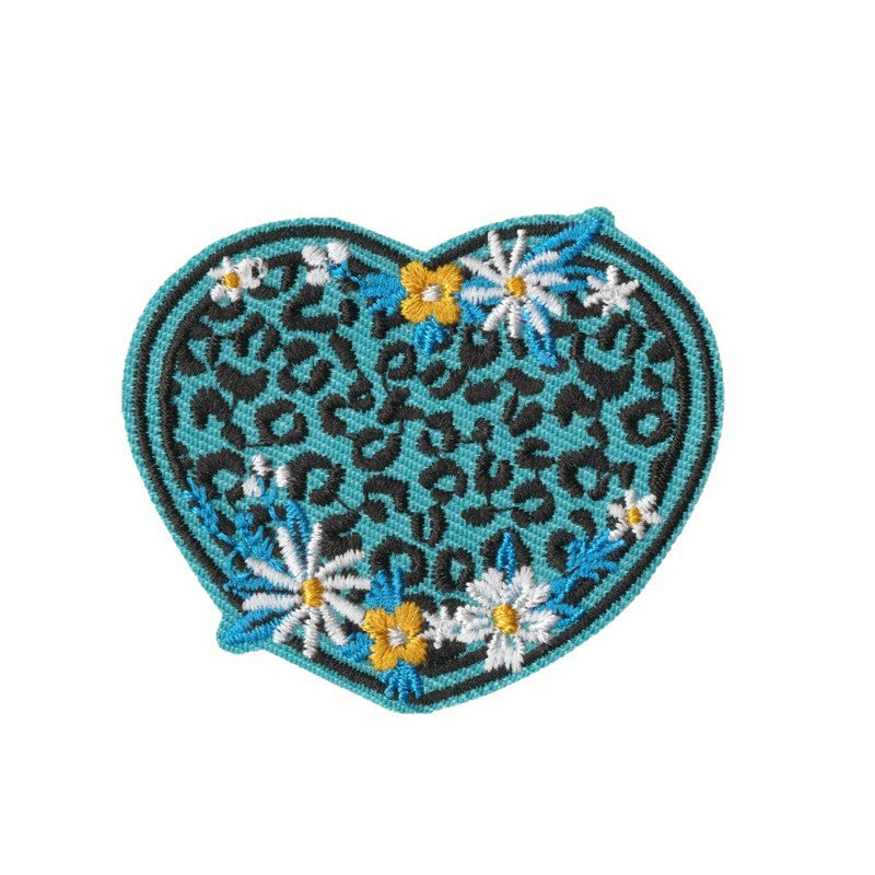 Wholesale Heart Shaped Embroidered Patches 9 Piece Iron On Badge Set For Hats Clothes Towels Luggage Everyday Use