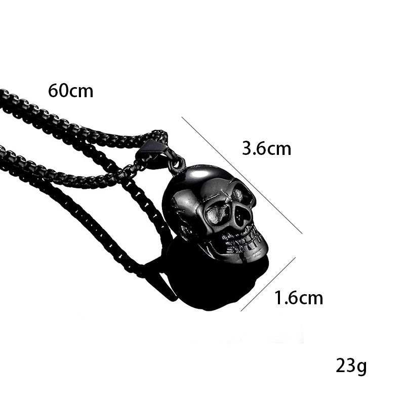 Wholesale Oversized Skull Pendant Necklace For Men Trendy Fashion Jewelry Accessory  Party Gift