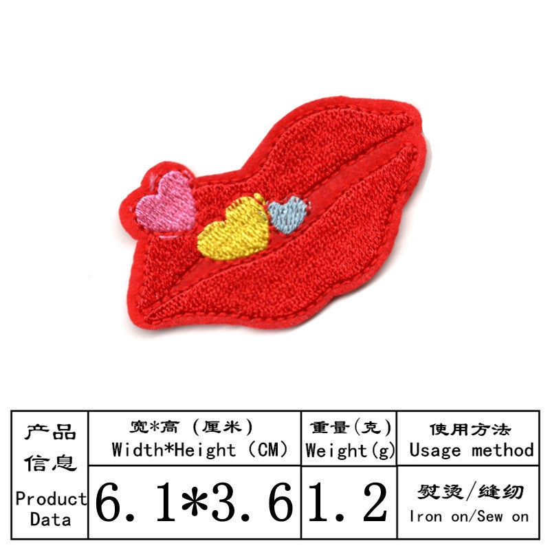 Wholesale Cartoon flower fruit smiley face animal embroidery DIY Patches