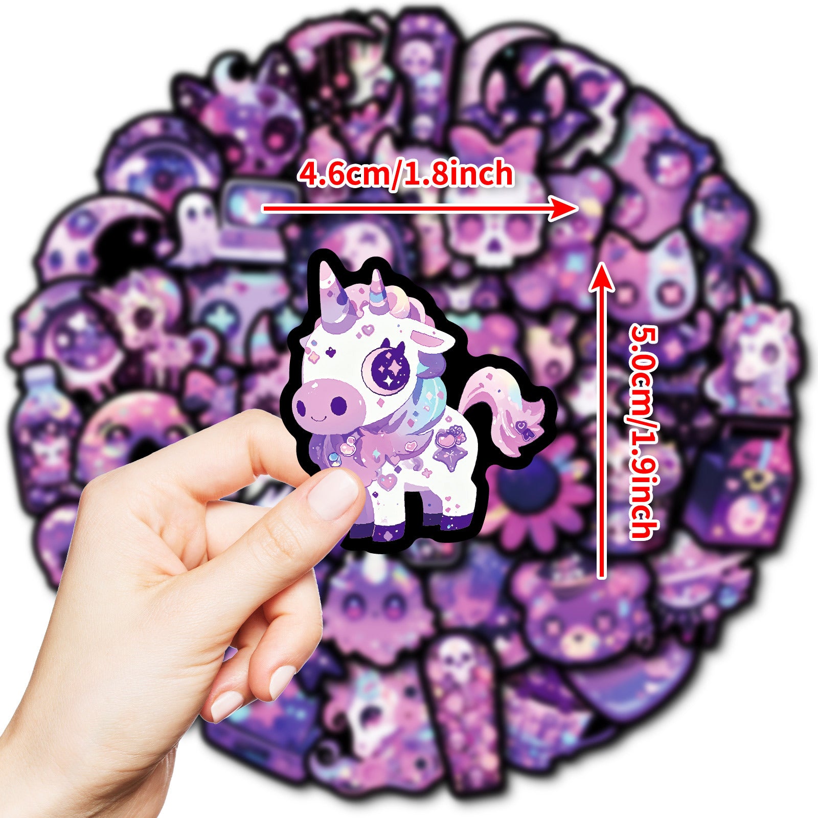 Wholesale 50pcs Cute Hand Drawn Gothic Magic Stickers