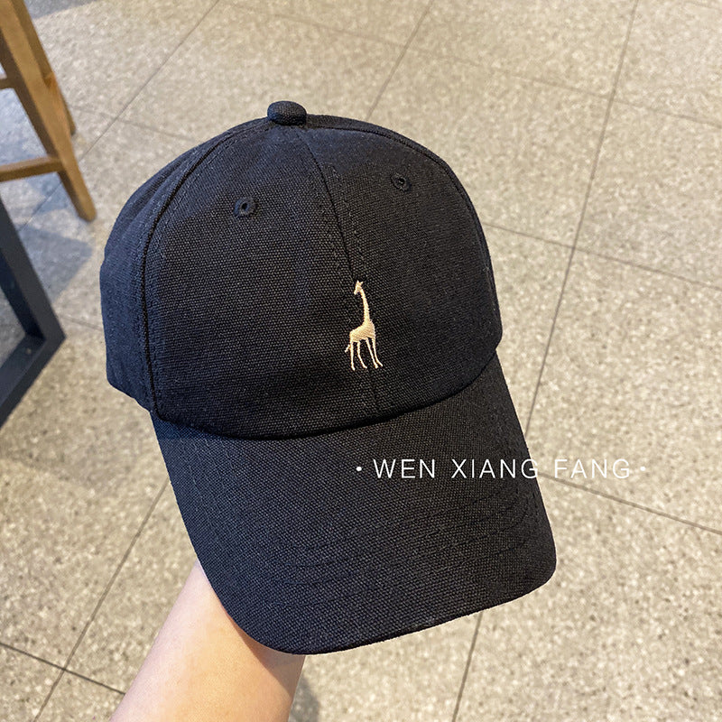 Wholesale American Retro Giraffe Embroidered Baseball Cap
