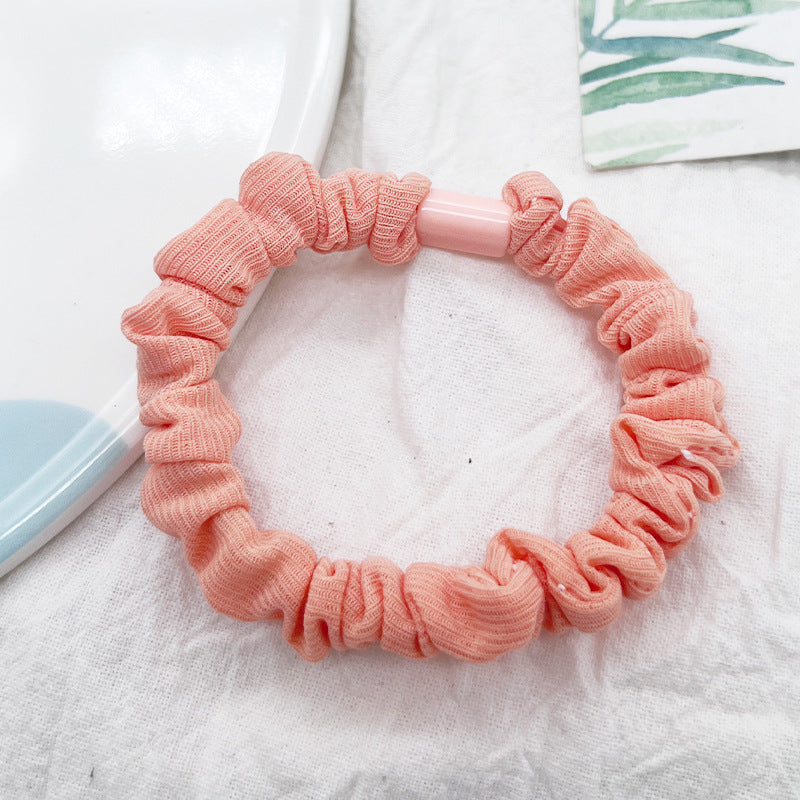 Wholesale High Elastic Pleated Fresh Candy Color Hair Rope