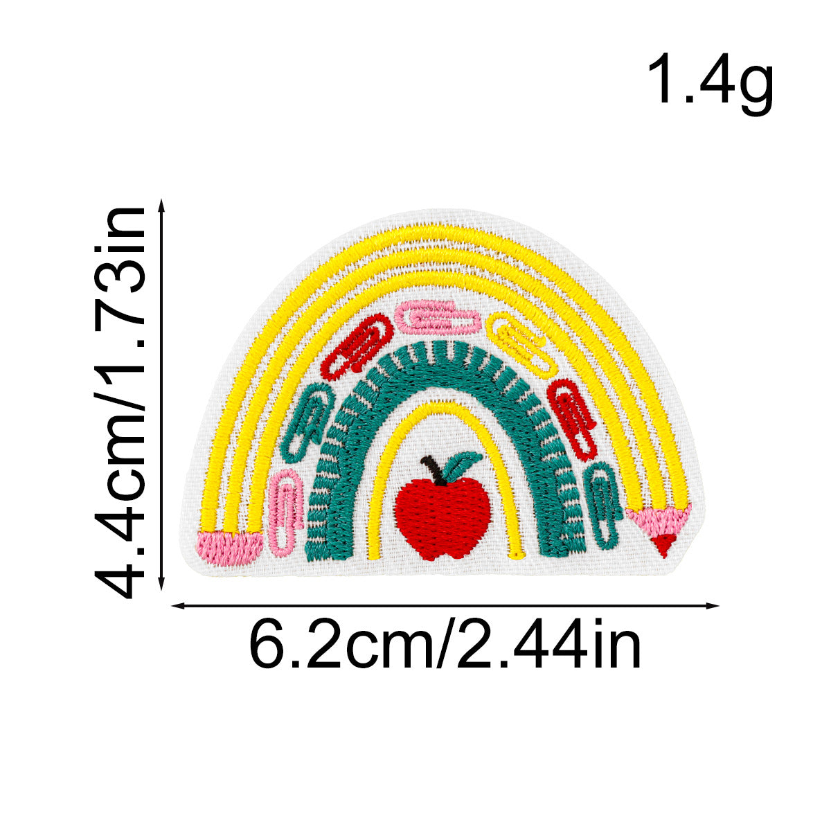 Wholesale Teacher' s Day Rainbow Pencil Cloth Patch