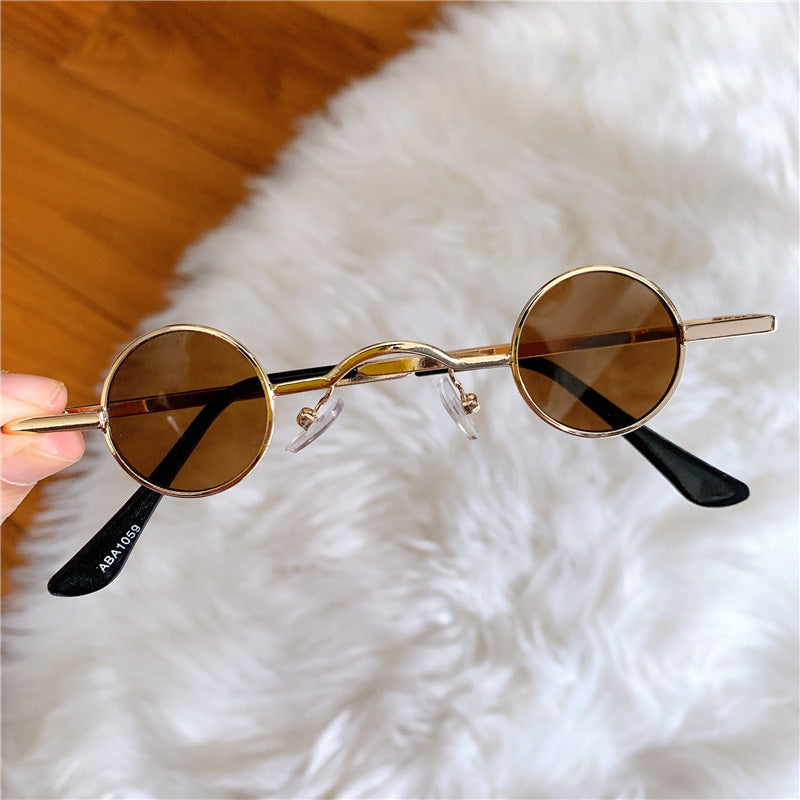 Wholesale Ultra-small frame round retro sunglasses for men and women hip-hop Sunglasses