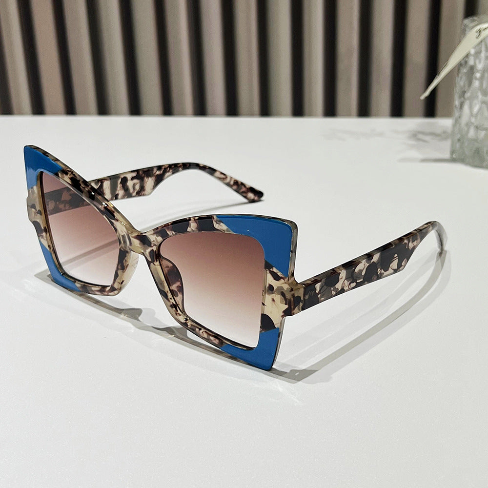 Wholesale Butterfly Cat-eye Colorful Pattern Sunglasses