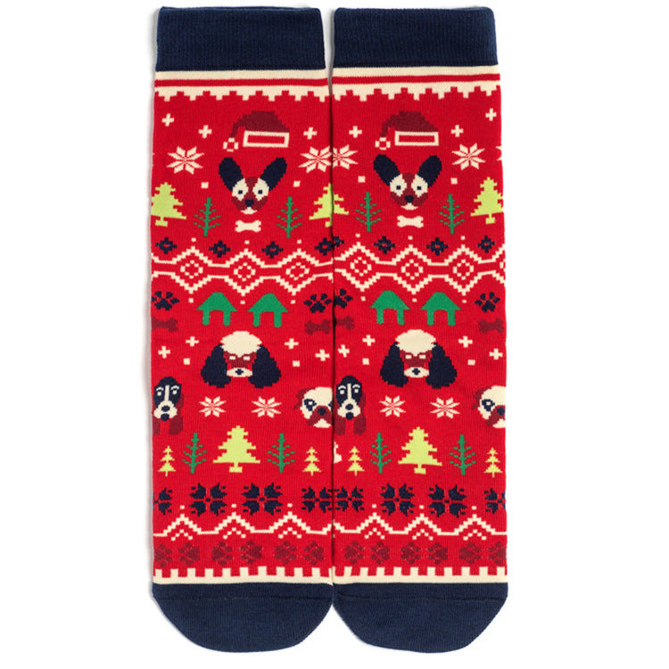 Wholesale Christmas Couple Cotton Socks