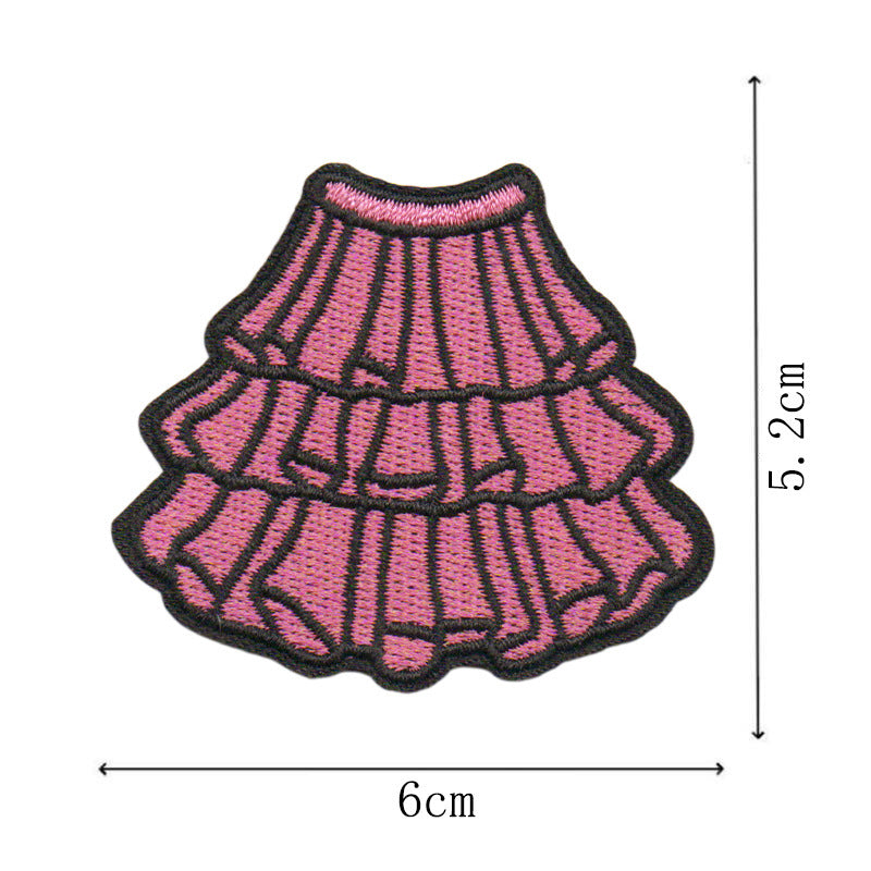 Wholesale Cartoon Pink Embroidered Patch With Heating Glue Backing DIY Fashion Accessory For Bags Clothes Shoes Towels