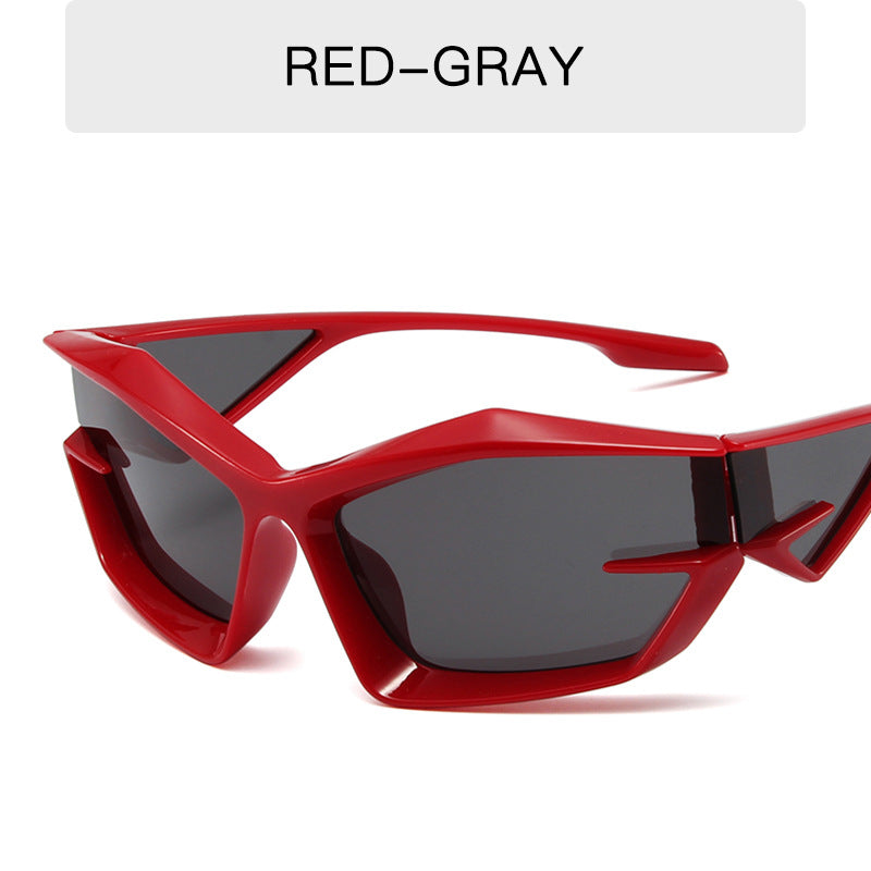 Wholesale PC Y2K Futuristic Colorful Special-shaped Sunglasses